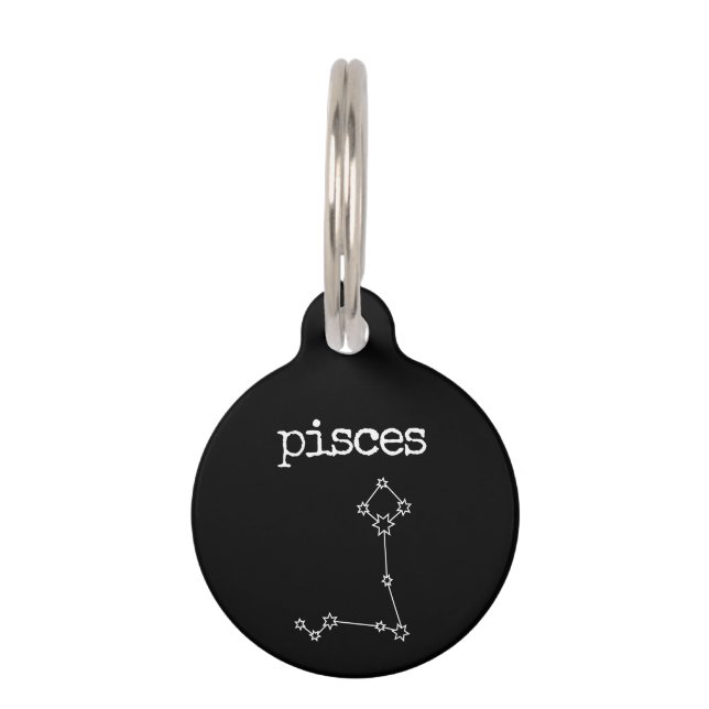 Placa Para Mascotas Horóscopo Celeste Piscis (Anverso)