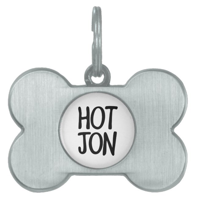 PLACA PARA MASCOTAS HOT JON (Frente)