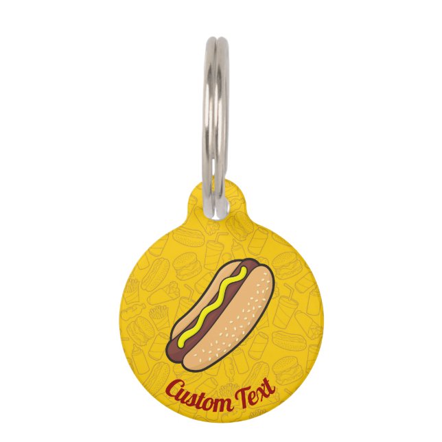 Placa Para Mascotas Hotdog (Anverso)
