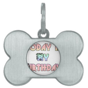 Placa Para Mascotas Hoy es mi arte de cumpleaños