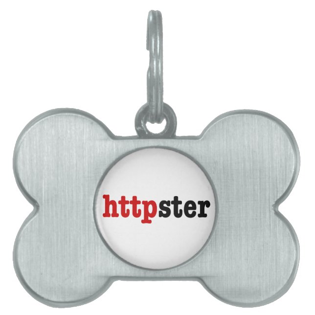 Placa Para Mascotas httpster (Frente)