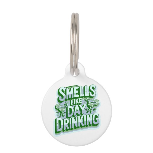 Placa Para Mascotas Huele a beber durante el día (Anverso)