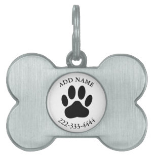 Placa Para Mascotas Huella de perro