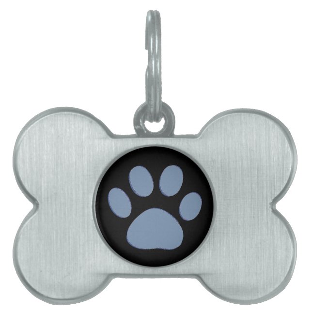 Placa Para Mascotas Huellas de gatos de perro de los mascotas (Frente)