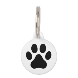 Placa Para Mascotas Huellas de Pata de Animal con 4 Dedos Dos Lados