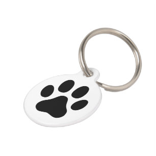 Placa Para Mascotas Huellas de Pata de Animal con 4 Dedos Dos Lados