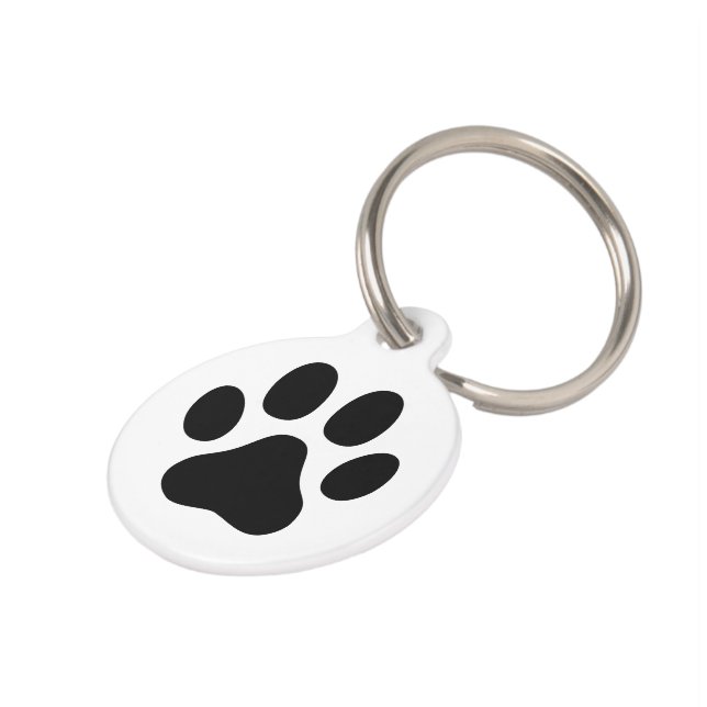 Placa Para Mascotas Huellas de patas de animales con 4 dedos en dos la (Lateral)