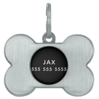 Placa Para Mascotas Hueso de perro personalizado simple y mínimo perso