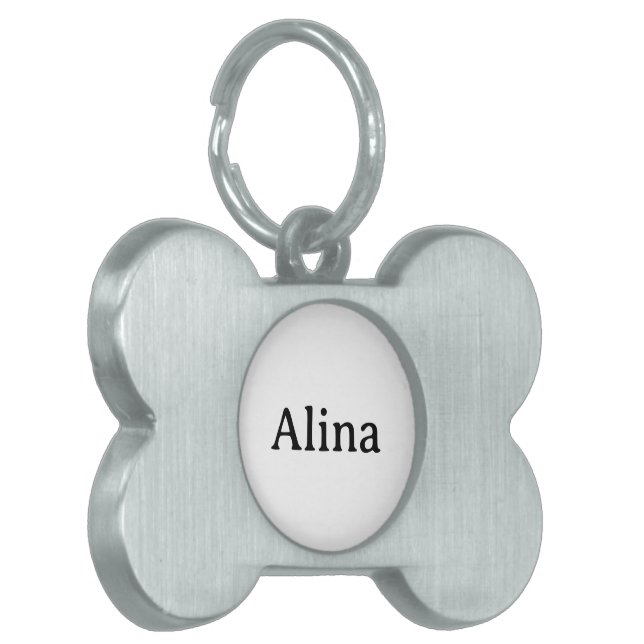 Placa Para Mascotas Hueso empresarial profesional simple (Frente Izquierda)
