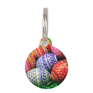 Placa Para Mascotas Huevos de Pascua adornados