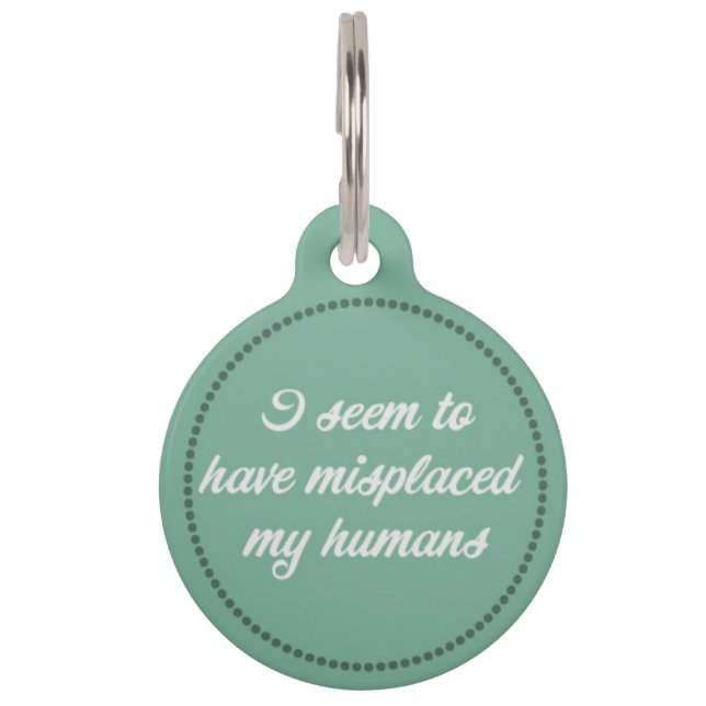 Placa Para Mascotas Humanos en mal lugar (Anverso)