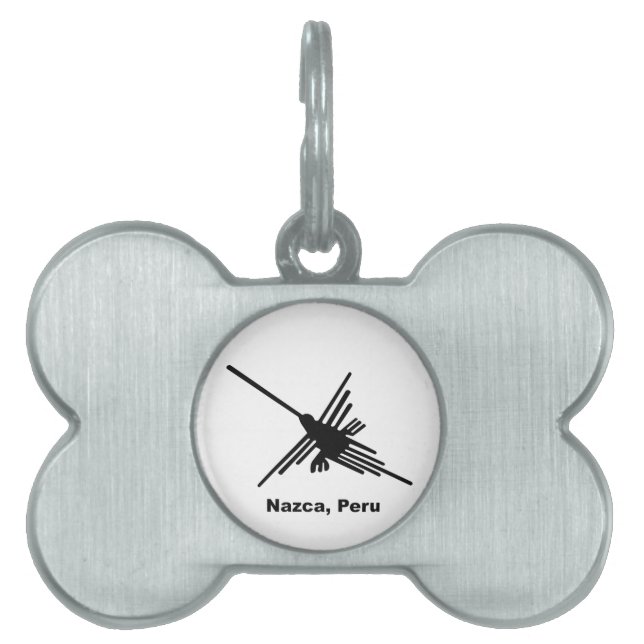 Placa Para Mascotas Hummingbird Nazca, Perú (Frente)