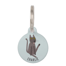 Placa Para Mascotas Humor de Gatos Divertidos