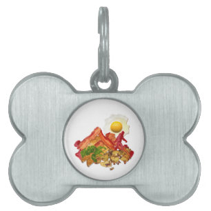 Placa Para Mascotas Humorous Ketchup Gone Squatchin for Bacon