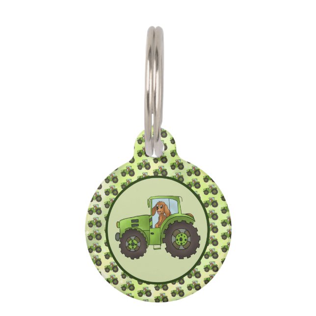 Placa Para Mascotas Hund mit Trecker  (Anverso)