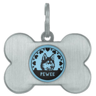 Placa Para Mascotas Husky Dog Mascota Dueño