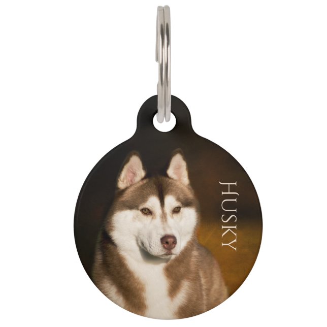 Placa Para Mascotas Husky siberiano (Anverso)