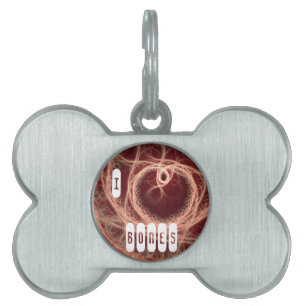 Placa Para Mascotas I Heart Bones