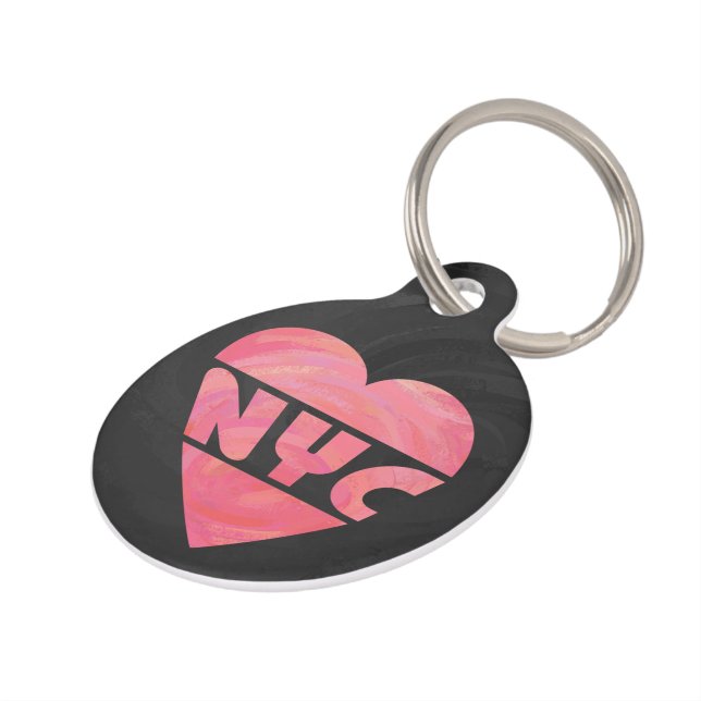 Placa Para Mascotas I Heart NYC (Lateral)