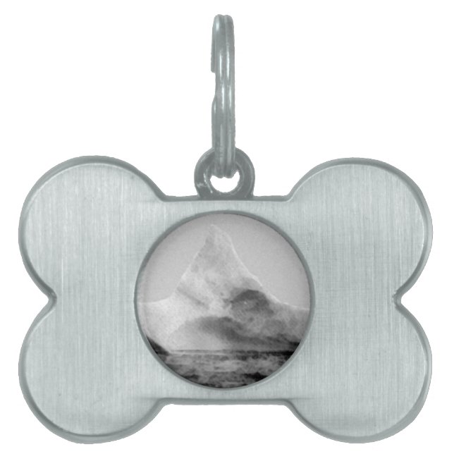 Placa Para Mascotas Iceberg que sacudió al Titanic (Frente)