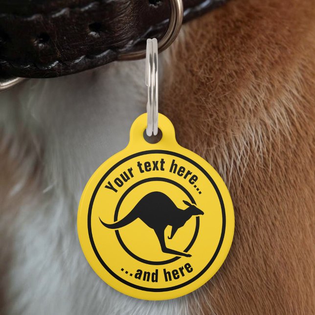 Placa Para Mascotas Icono de canguro (Subido por el creador)