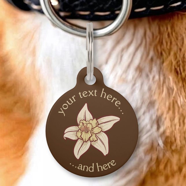 Placa Para Mascotas Icono de flor de vainilla (Subido por el creador)
