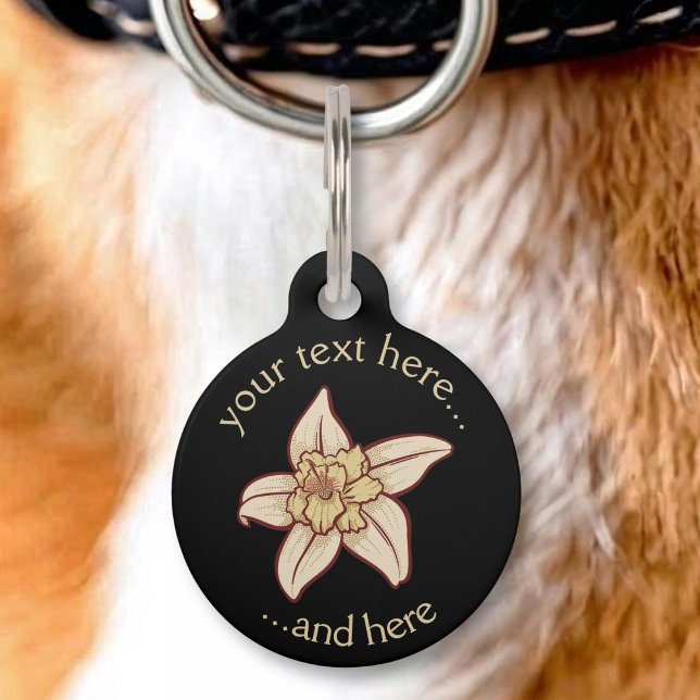 Placa Para Mascotas Icono de flor de vainilla (Subido por el creador)