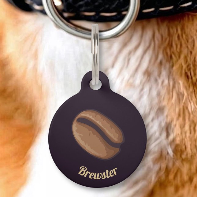 Placa Para Mascotas Icono de grano de café (Subido por el creador)