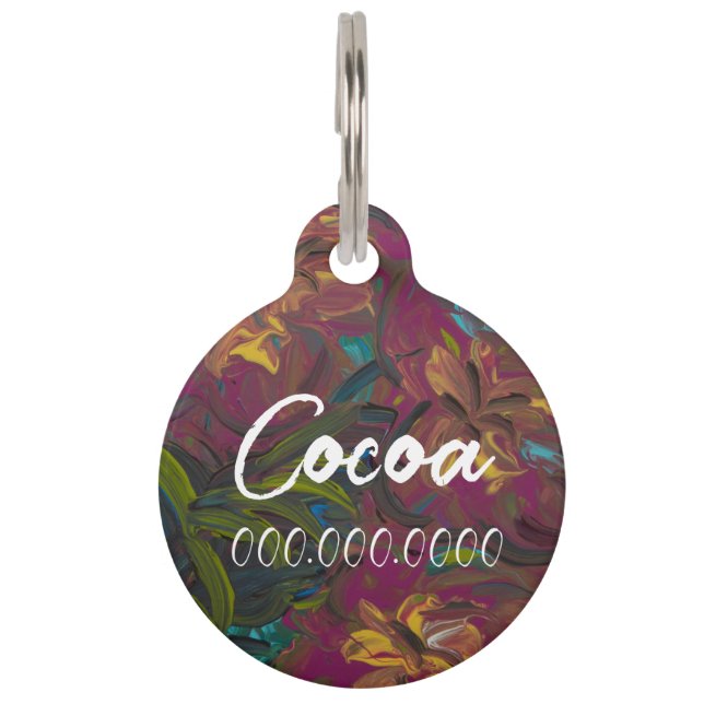 Placa Para Mascotas ID del Mascota de Aloha - Personalizar (Anverso)