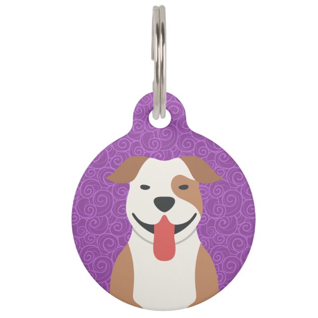 Placa Para Mascotas Identificación americana del mascota de Terrier de (Anverso)