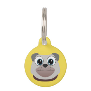 Placa Para Mascotas Identificación de Pug
