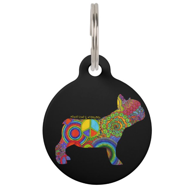 Placa Para Mascotas "Identificación del mascota del amor y de los (Anverso)