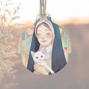 Placa Para Mascotas Iglesia de Santa Gertrudis Patrona de Gatos