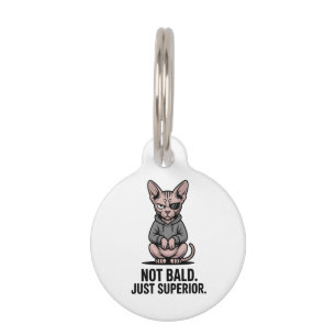 Placa Para Mascotas Ilustración de actitud de gato Sphynx superior