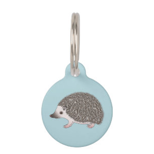 Placa Para Mascotas Ilustración de dibujos animados de erizo pigmeo af