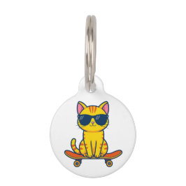 Placa Para Mascotas Ilustración de gato lindo – Gatito adorable 