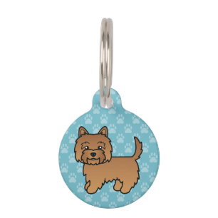 Placa Para Mascotas Ilustración de perro de dibujos animados Terrier C