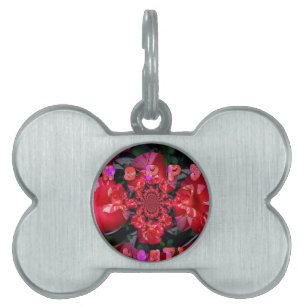Placa Para Mascotas Imagen de arte "Happy Valentine" de rosas rojas ir