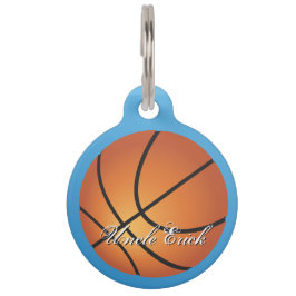 Placa Para Mascotas Imagen de baloncesto 🏀 Monograma Especial