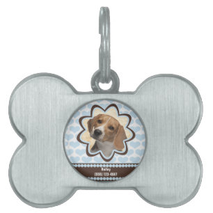 Placa Para Mascotas Imagen de encargo de los corazones del perrito de
