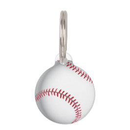 Placa Para Mascotas Imagen de la pelota de cricket de béisbol