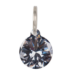 Placa Para Mascotas Imagen Elegante de Diamante con facetas