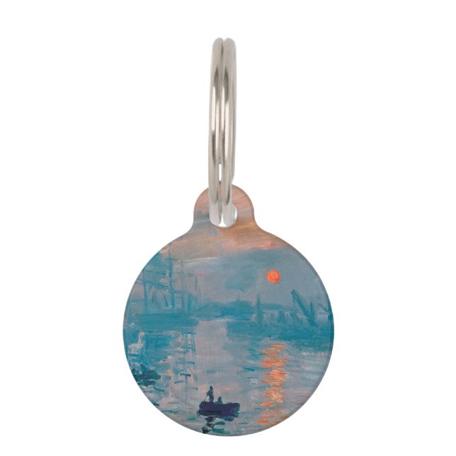 Placa Para Mascotas Impresión Amanecer Claude Monet  (Anverso)