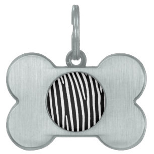 Placa Para Mascotas Impresión animal de cebra