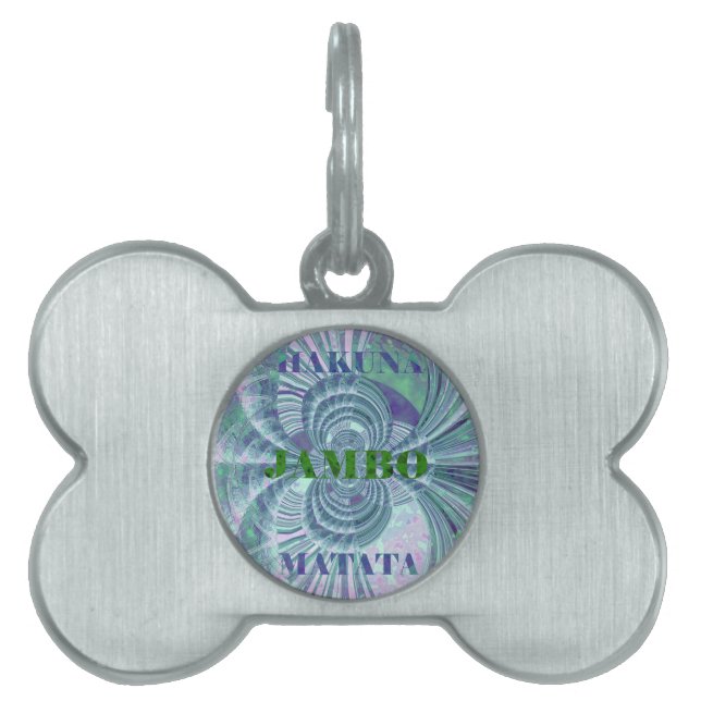 Placa Para Mascotas Impresión artística de Aurora Matata (Frente)