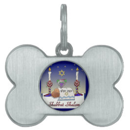 Placa Para Mascotas Impresión artística de Judaica Shabbat Shalom