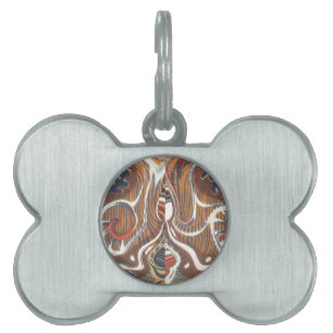 Placa Para Mascotas Impresión de arte abstracto africano