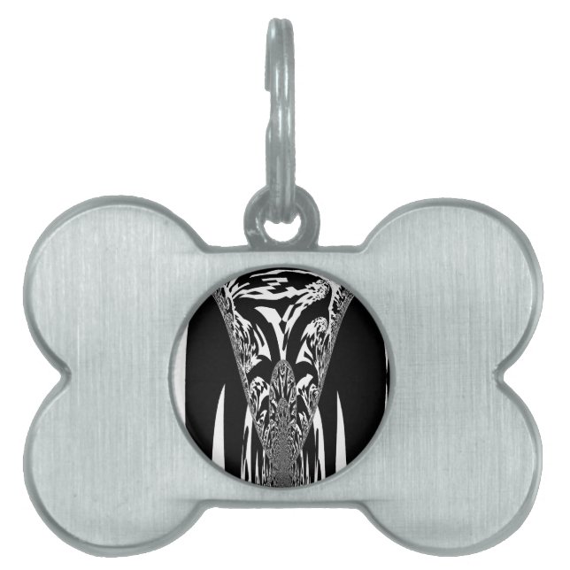 Placa Para Mascotas Impresión de arte abstracto africano (Frente)