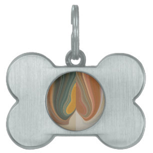Placa Para Mascotas Impresión de arte abstracto retro