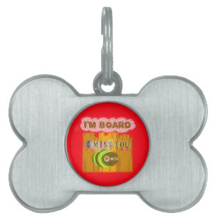 Placa Para Mascotas Impresión de Arte de Abeja Extraña